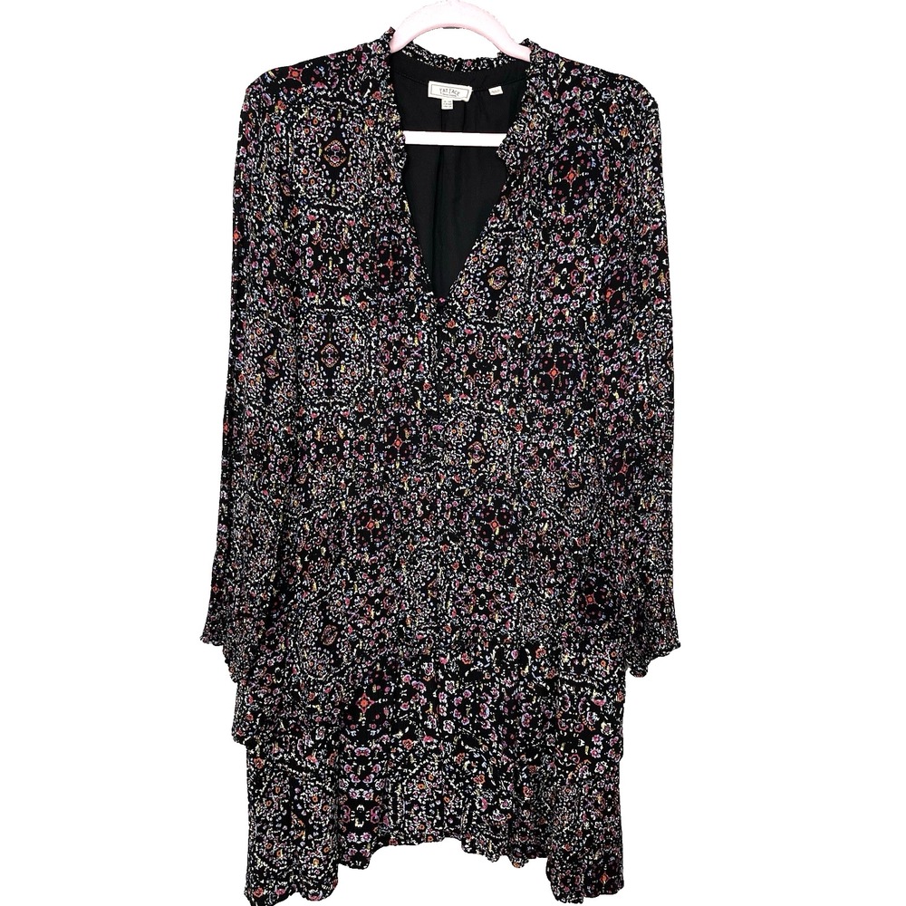 Fat Face Women's Mini Dress Floral Tiered Elasticated Waist Comfy Boho Size 12 R